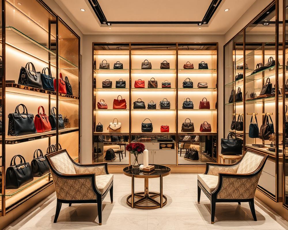 Luxury boutique with curated accessories